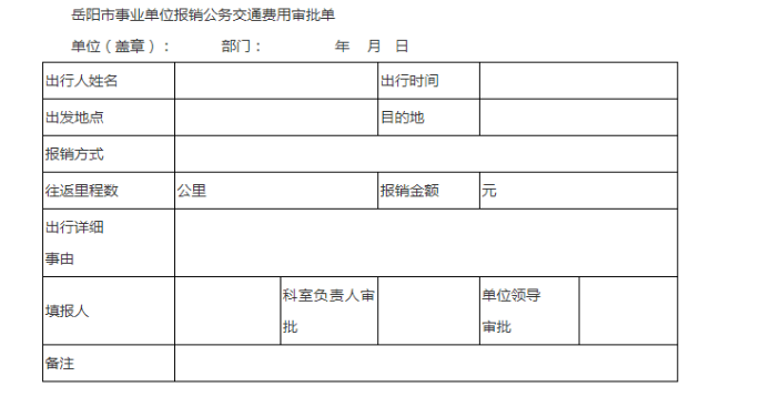 事業(yè)單位工作人員公務(wù)交通費用報銷實例