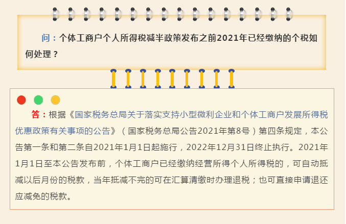 @個體工商戶，享受個人所得稅減半政策，必知的4個熱點問題！