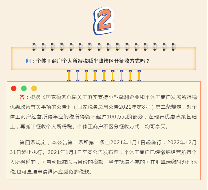 @個體工商戶，享受個人所得稅減半政策，必知的4個熱點問題！