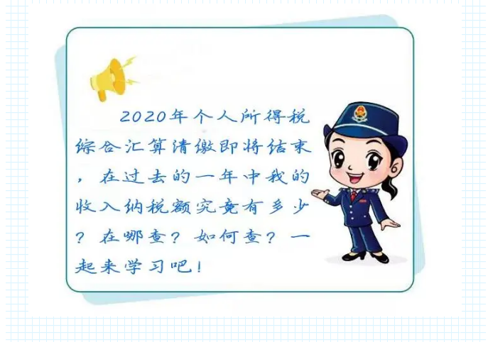 如何查詢我的2020年度收入納稅額？