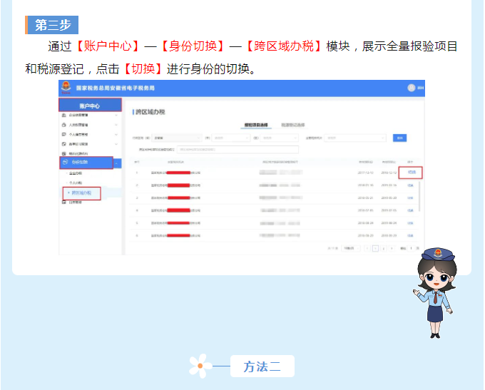 電子稅務(wù)局如何切換跨區(qū)域納稅人身份？